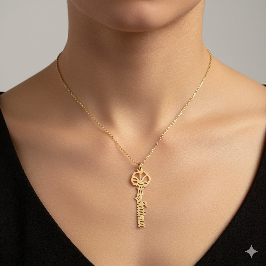 925 SILVER January Birth Flower Necklace