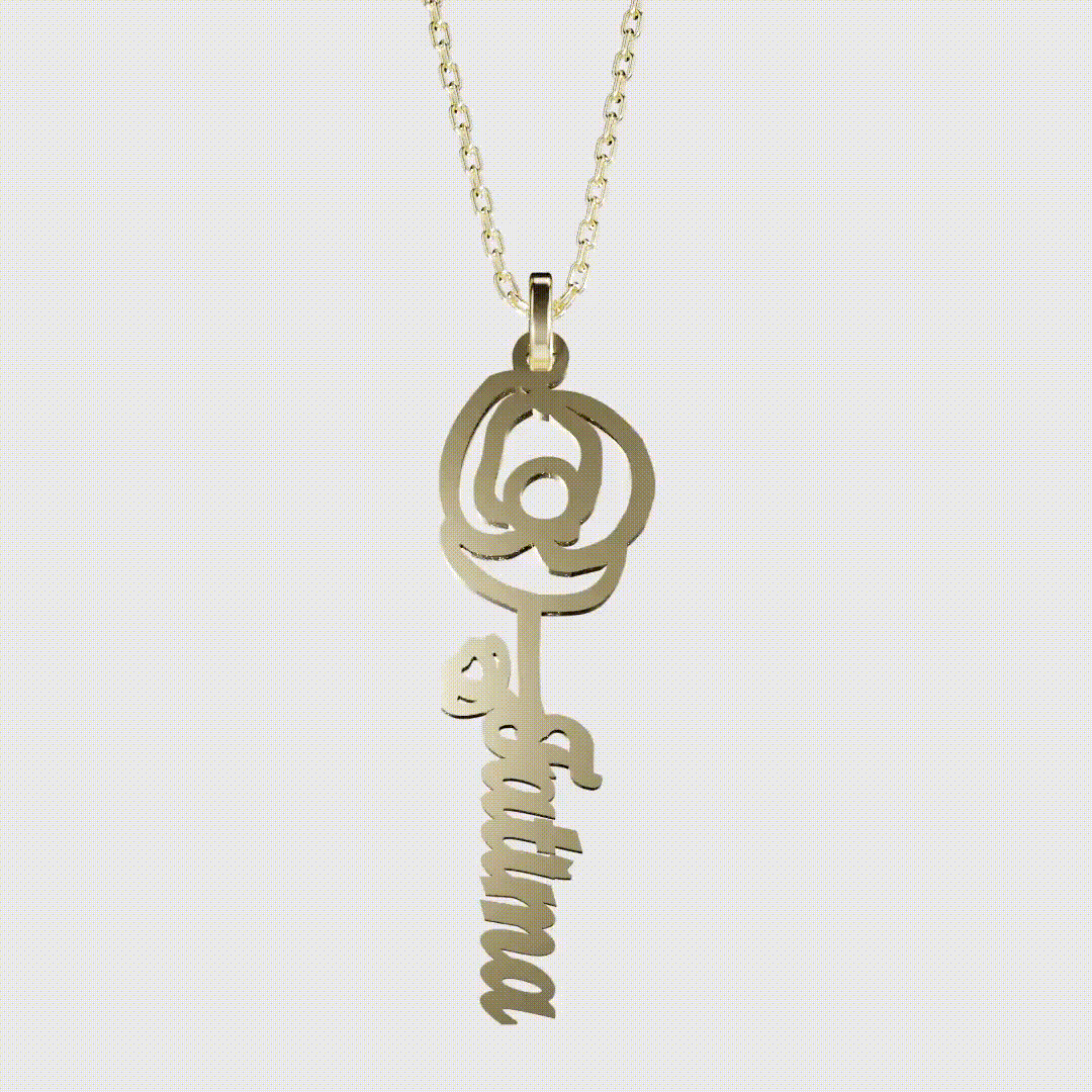 925 SILVER August Birth Flower Necklace