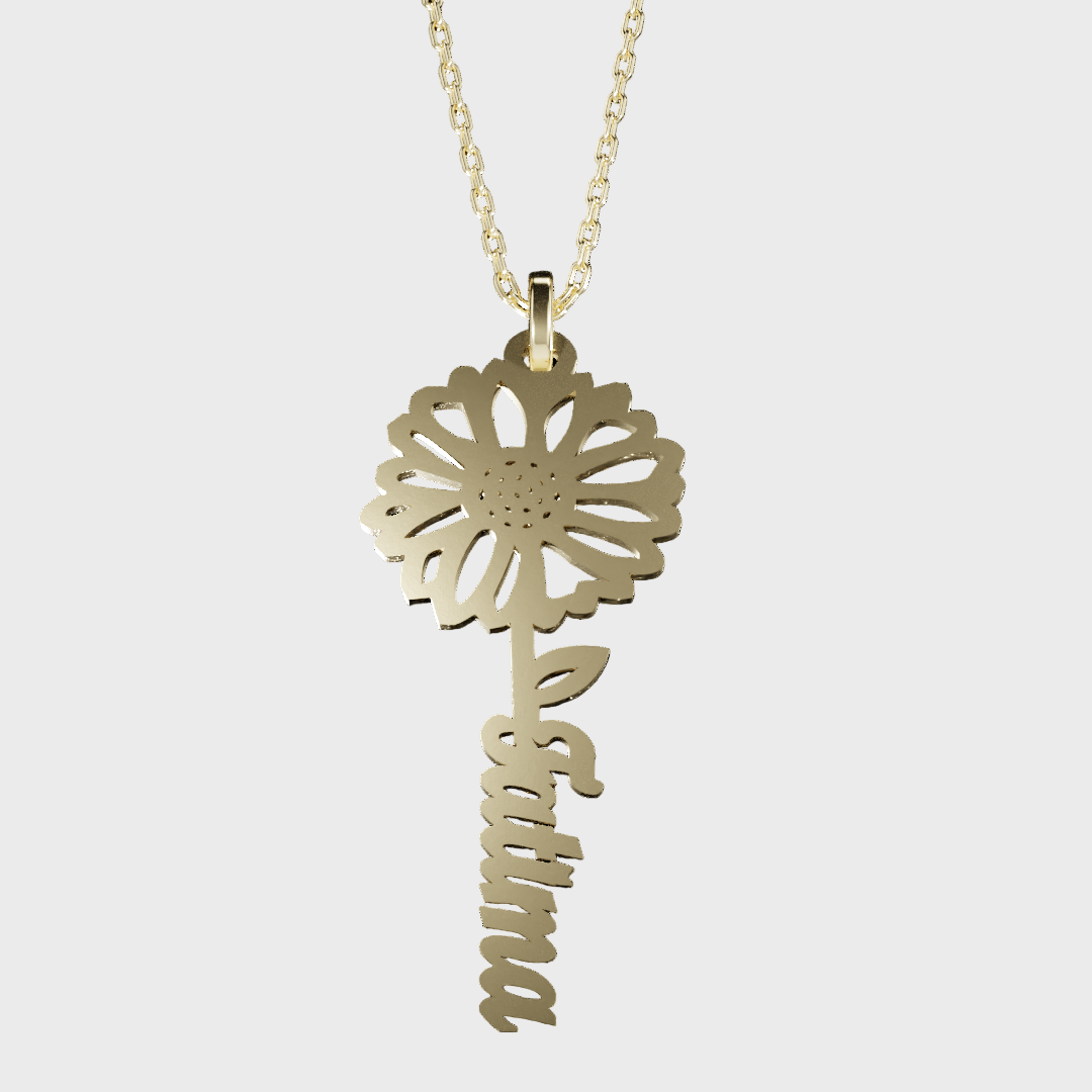 925 SILVER April Birth Flower Necklace