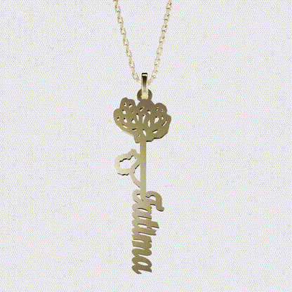 925 SILVER November Birth Flower Necklace