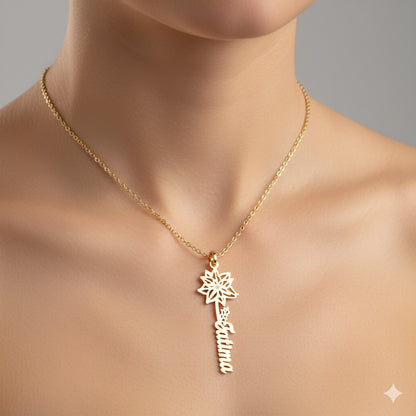 925 SILVER December Birth Flower Necklace