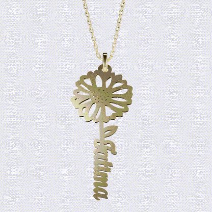 925 SILVER April Birth Flower Necklace