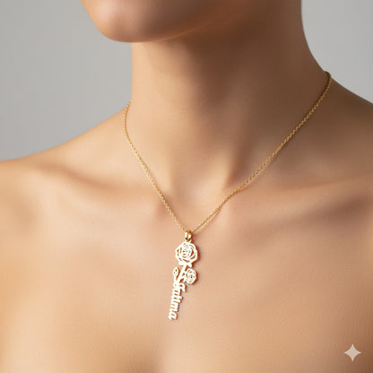 925 SILVER June Birth Flower Necklace