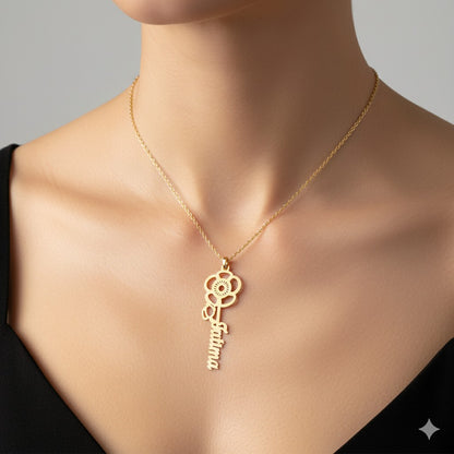 925 SILVER July Birth Flower Necklace