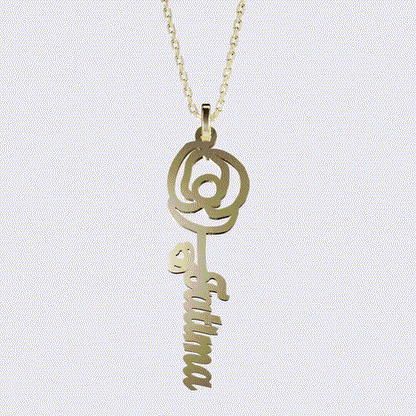 925 SILVER August Birth Flower Necklace