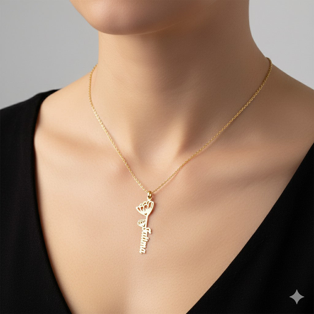 925 SILVER September Birth Flower Necklace