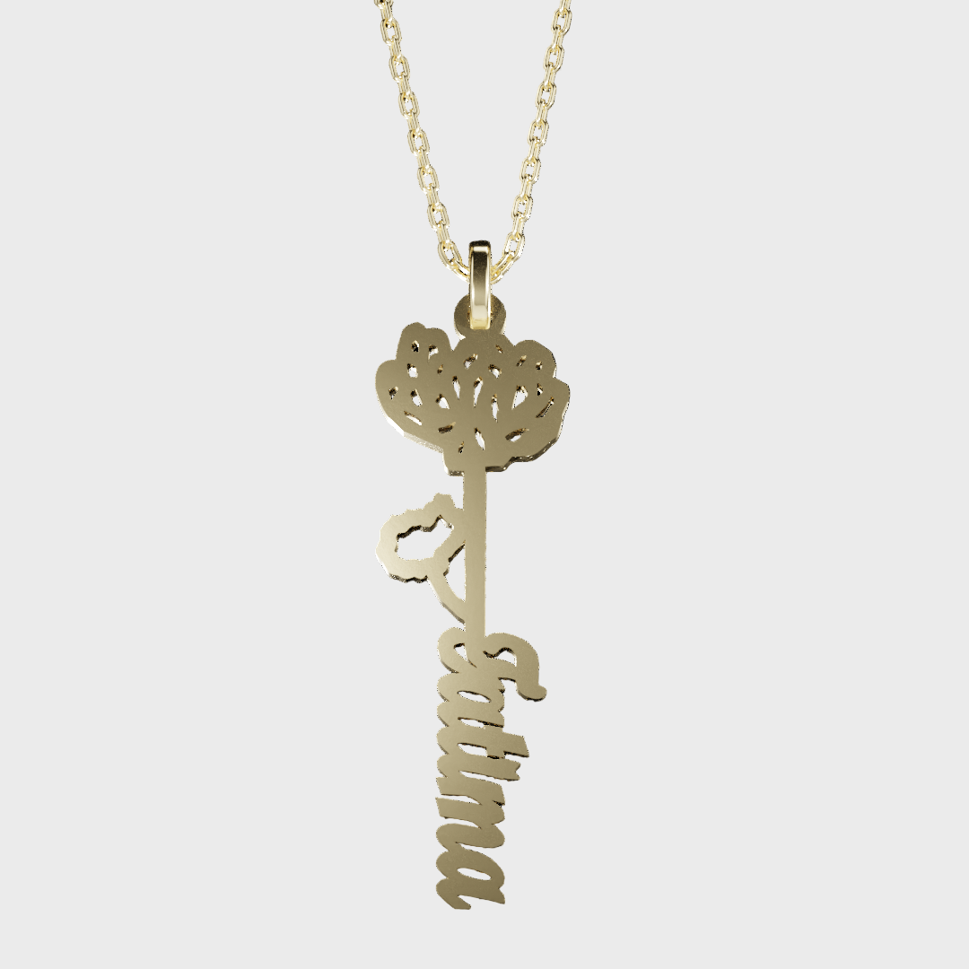 925 SILVER November Birth Flower Necklace